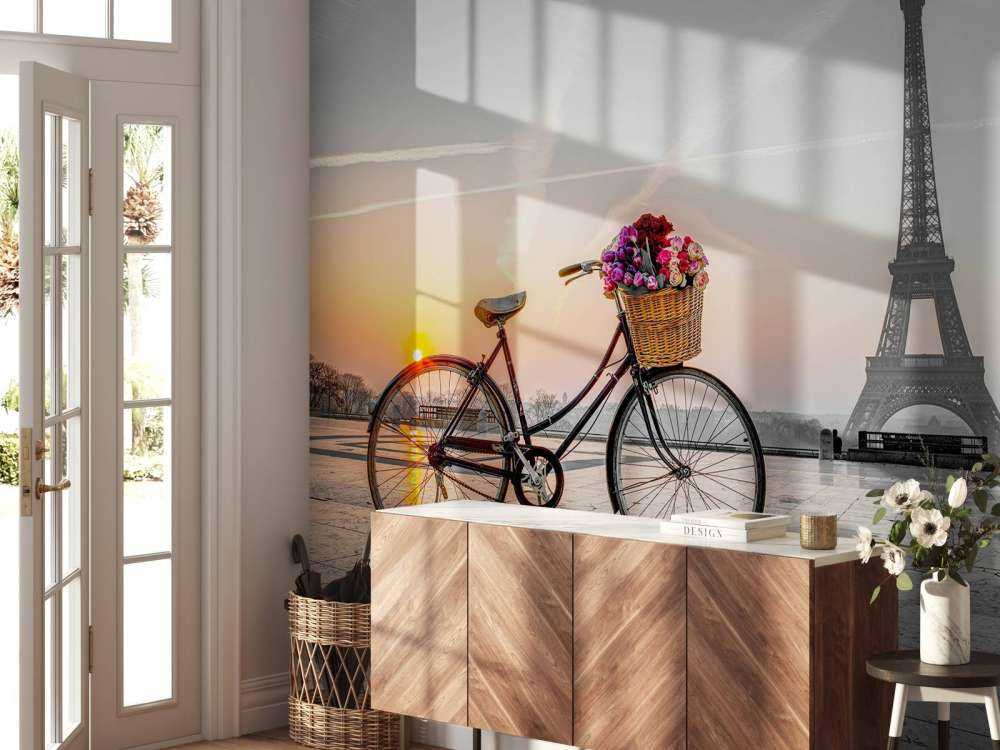 Solnedgang ved Eiffeltårnet