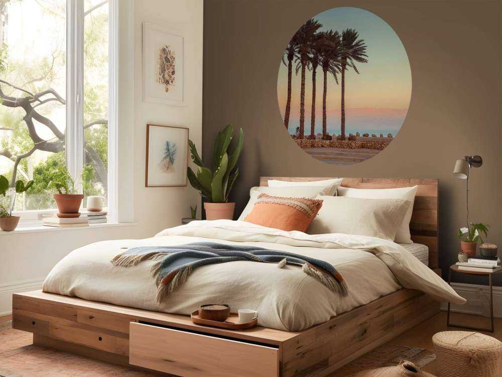 Palmetræer ved solnedgang