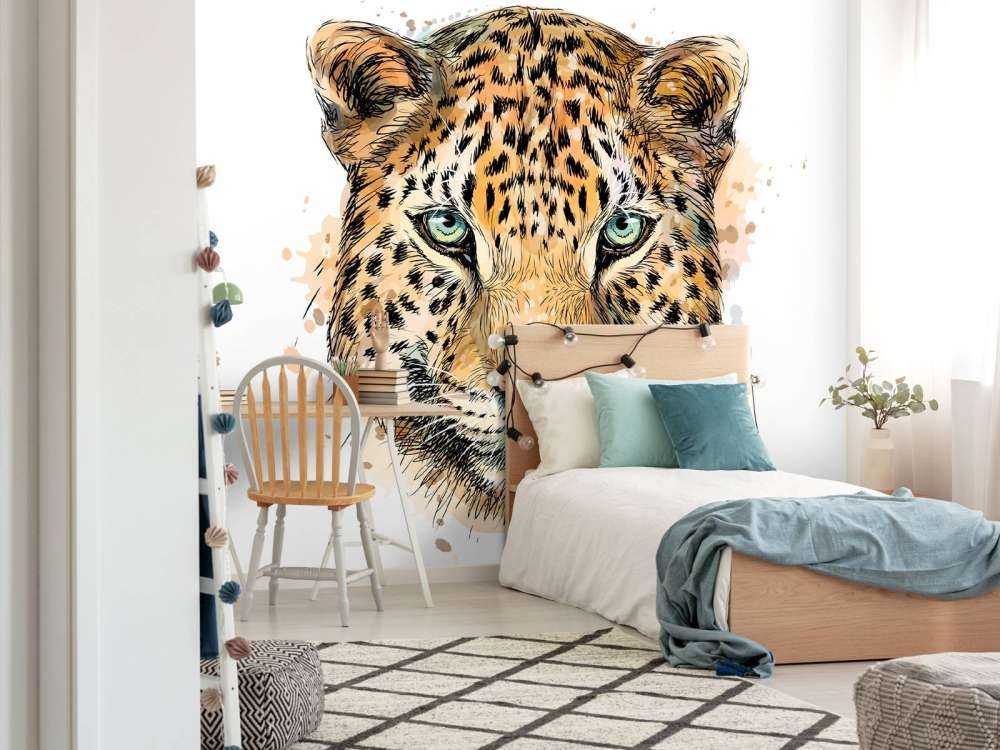 Luipaard van waterverf