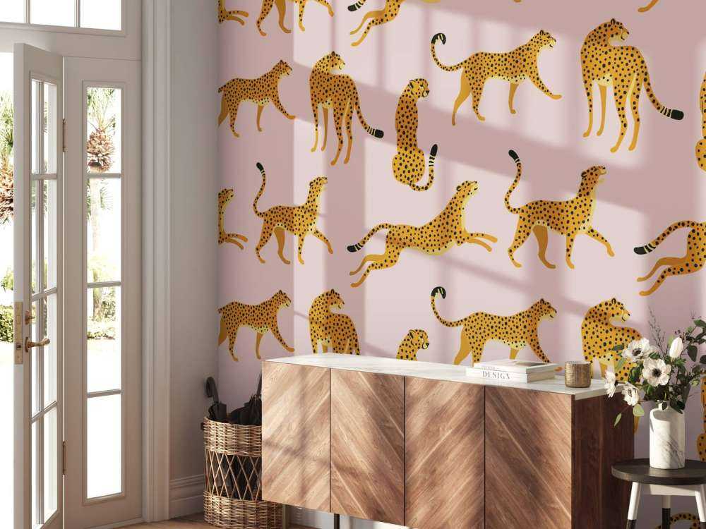 Roze luipaard print