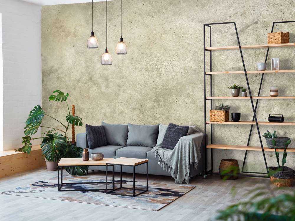 Lysegrå poleret beton