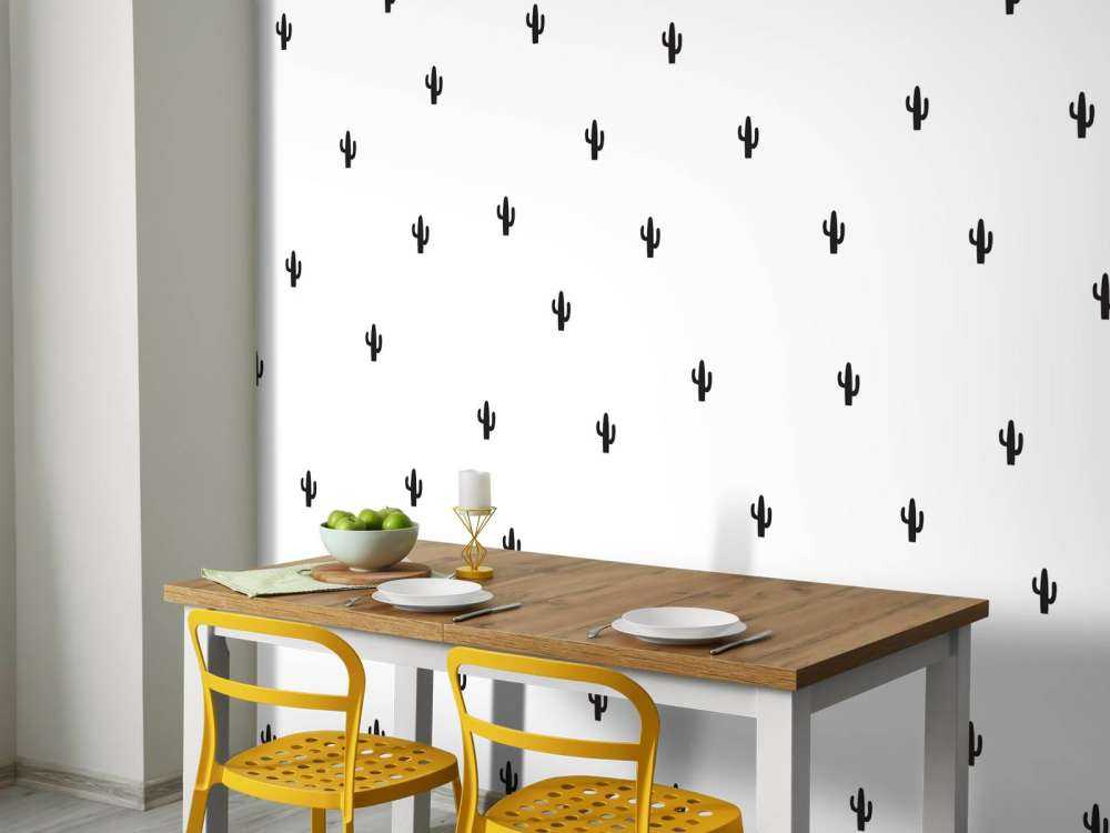 Kaktus i sort og hvid