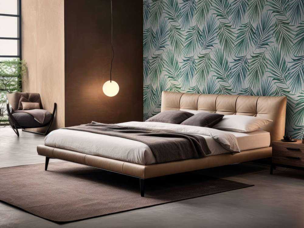 Blå og grønne palmeblade