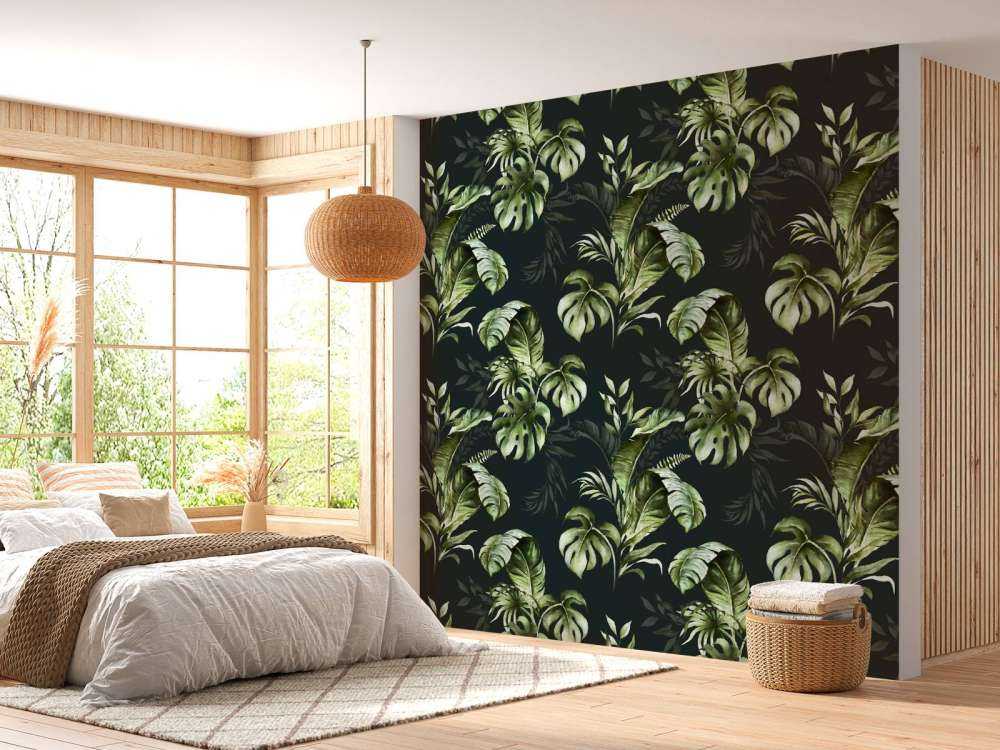 Grønt mønster med blade