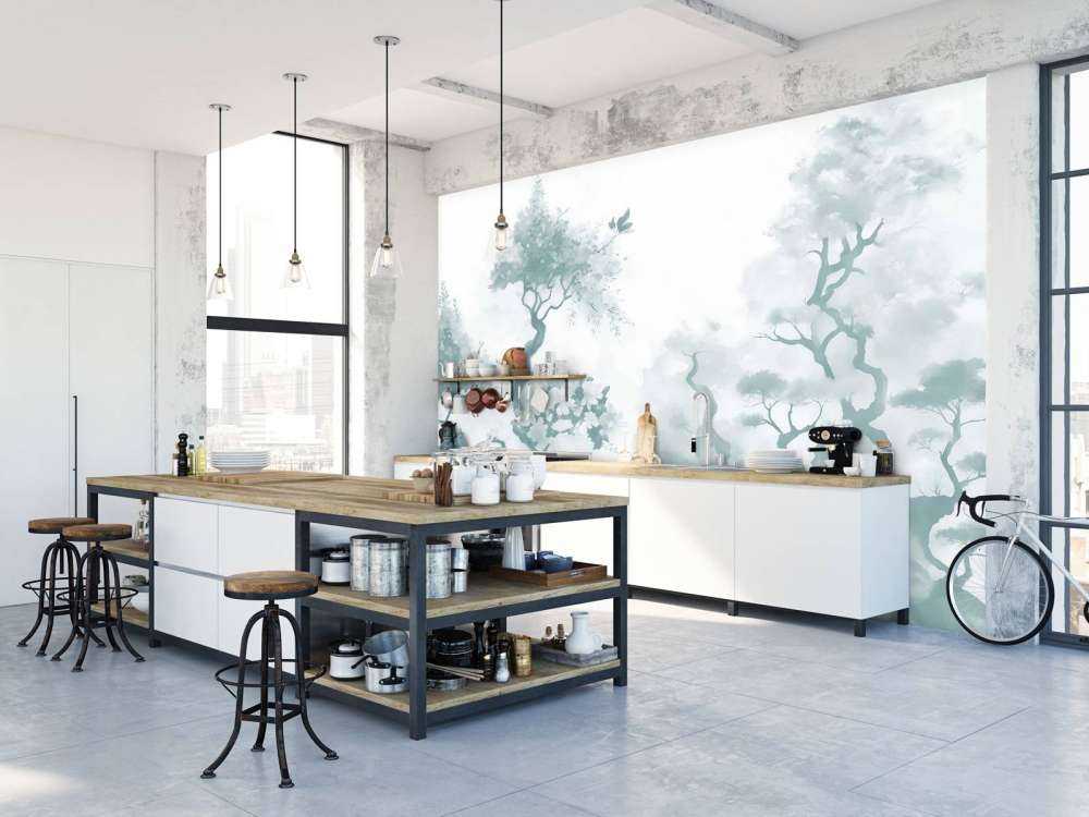 Blomstrende trær Grønn