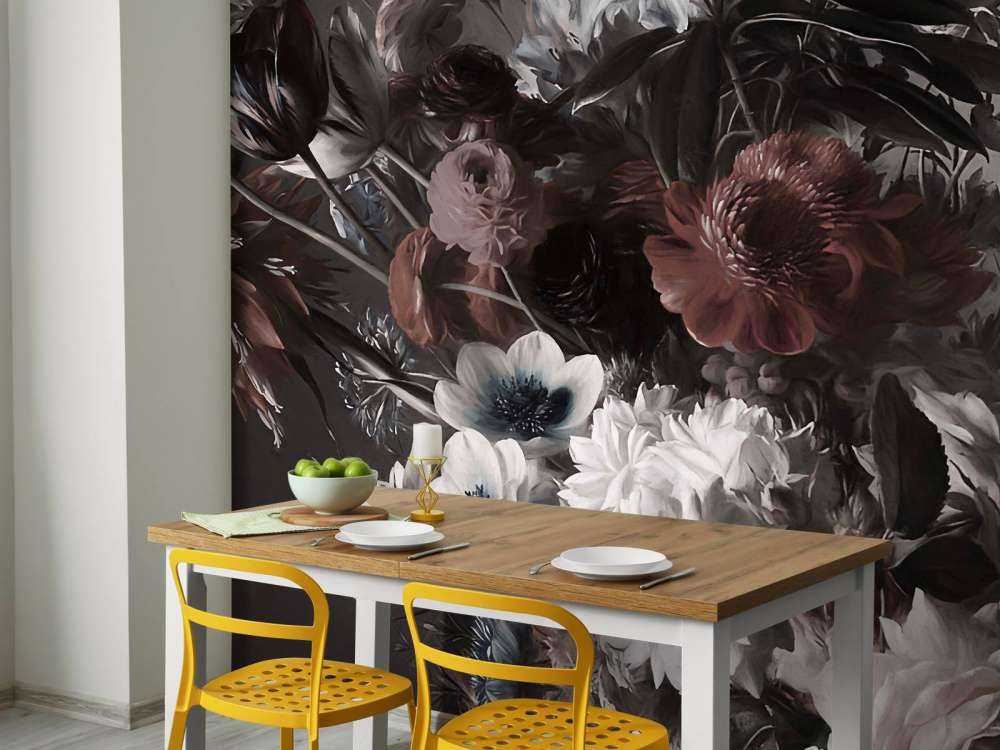 Stort bukett med anemoner rosa