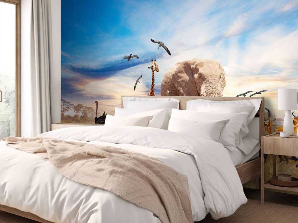 Gruppe afrikanske dyr