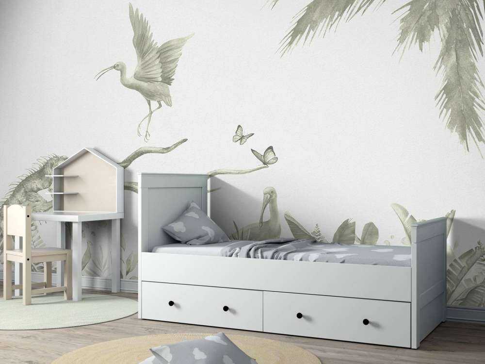 Gren med jungeldyr i grønt