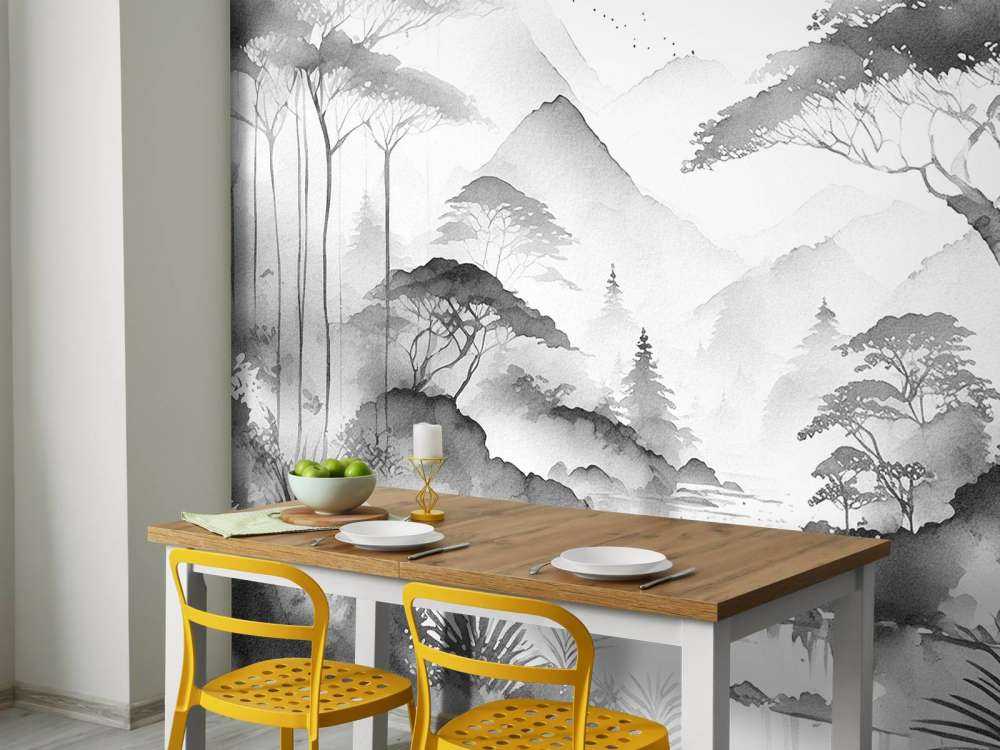 Fjellsjø i Tåkete Blekk