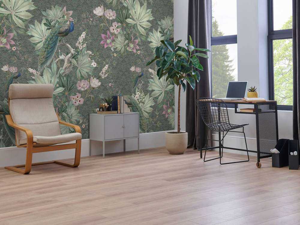 Vintage hagepåfugler - mørkegrønn