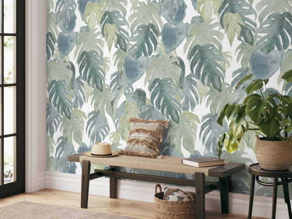 Tropiske akvarellpalmer