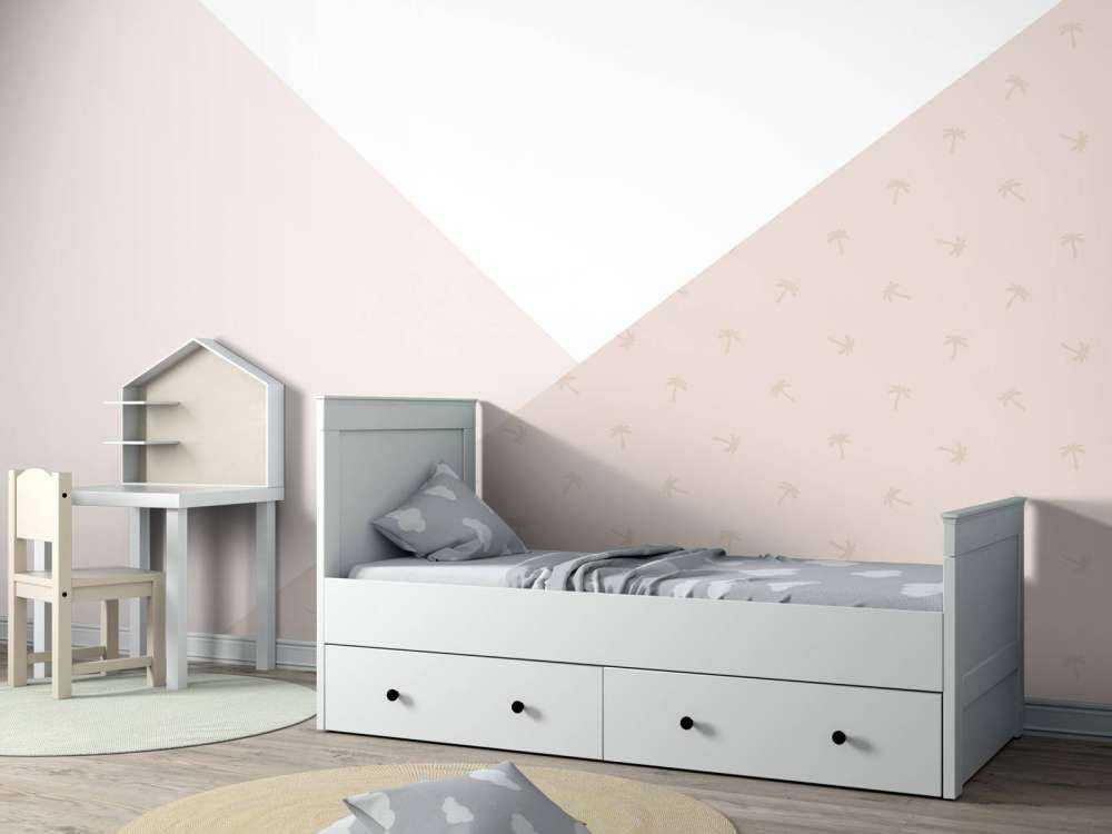 Rosa trekanter med palmer