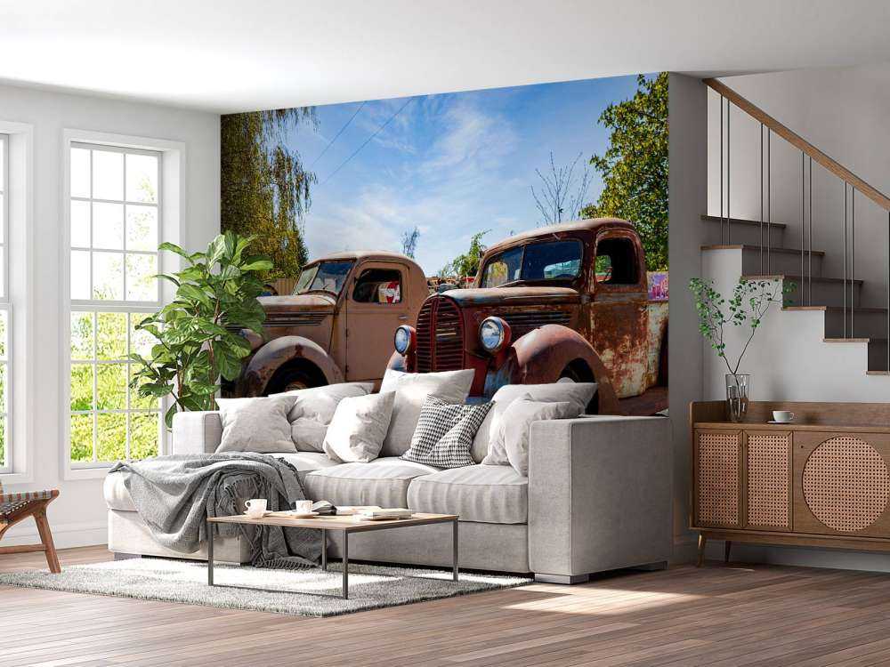 Rustne gamle lastebiler