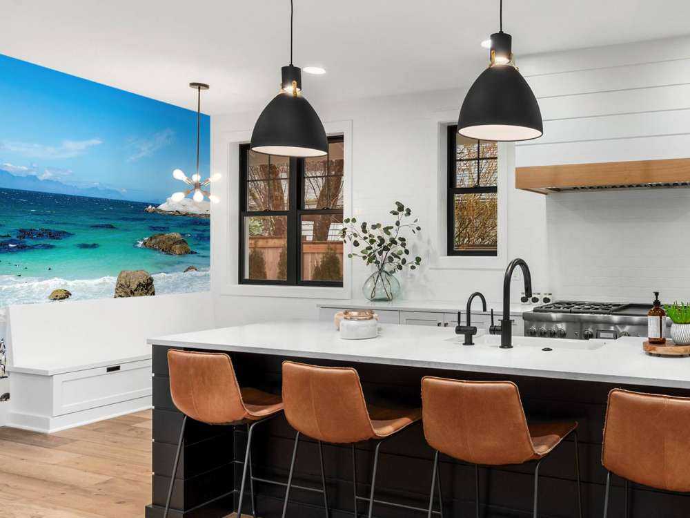 Strand med pingviner