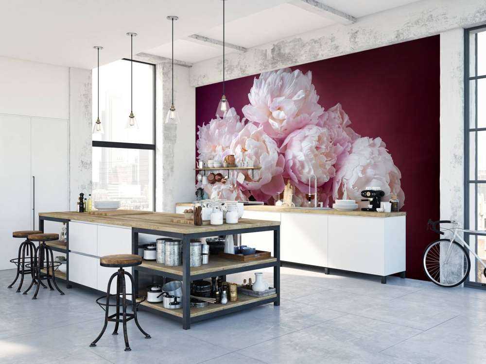 haug med rosa peoner