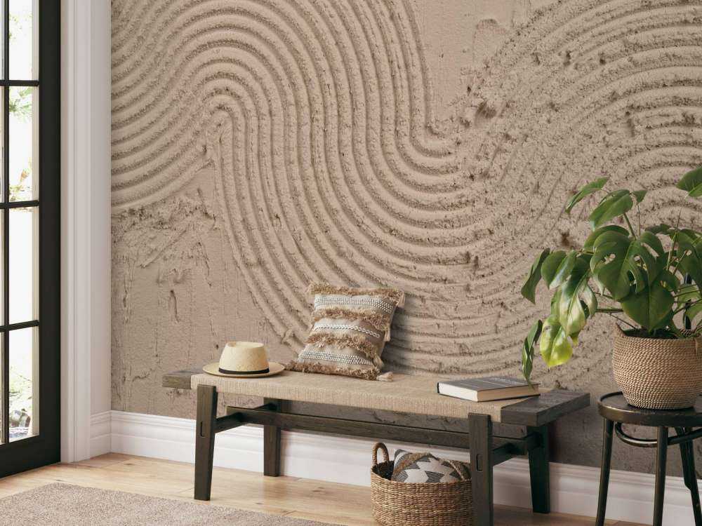 Tekstur kunst i taupe