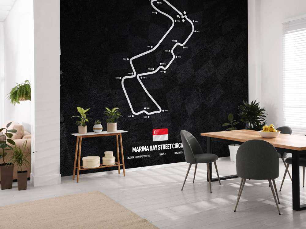 Formel 1 krets - Marina Bay Street Circuit - Singapore