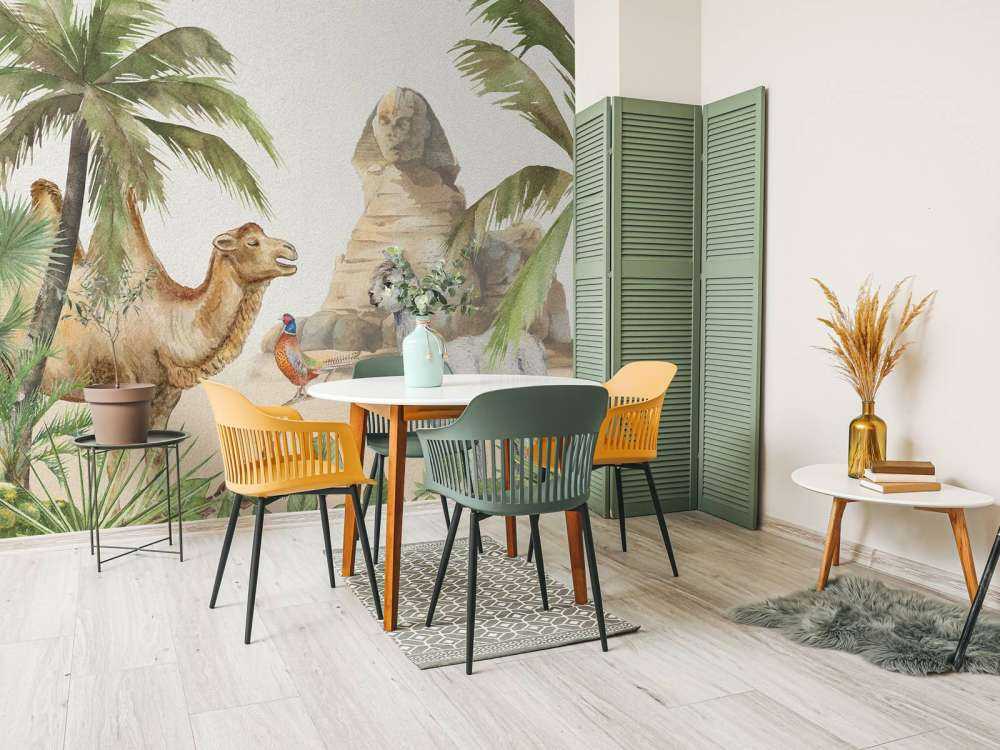 Kamel og Alpakka i ørkenen