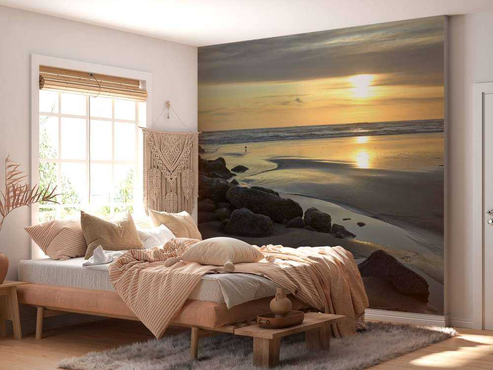 solnedgang på en strand