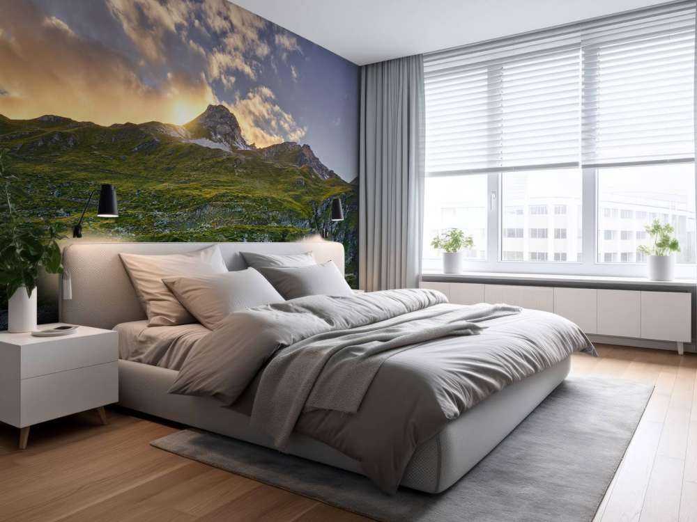 Solnedgang ved magasinet