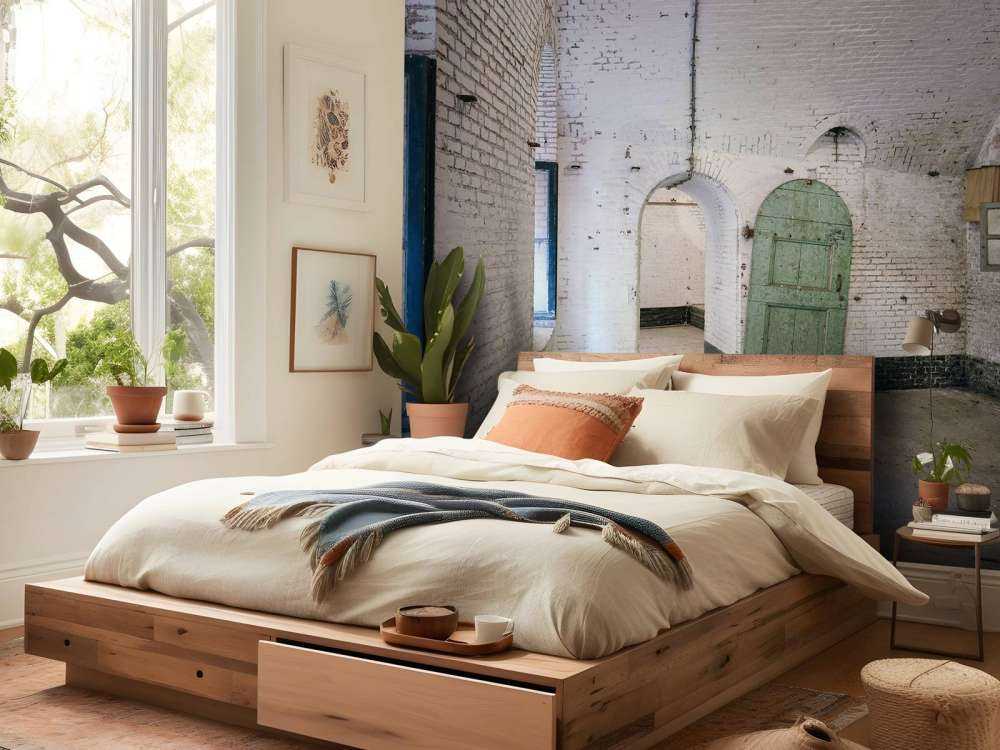 Grønn dør i gammel bygning