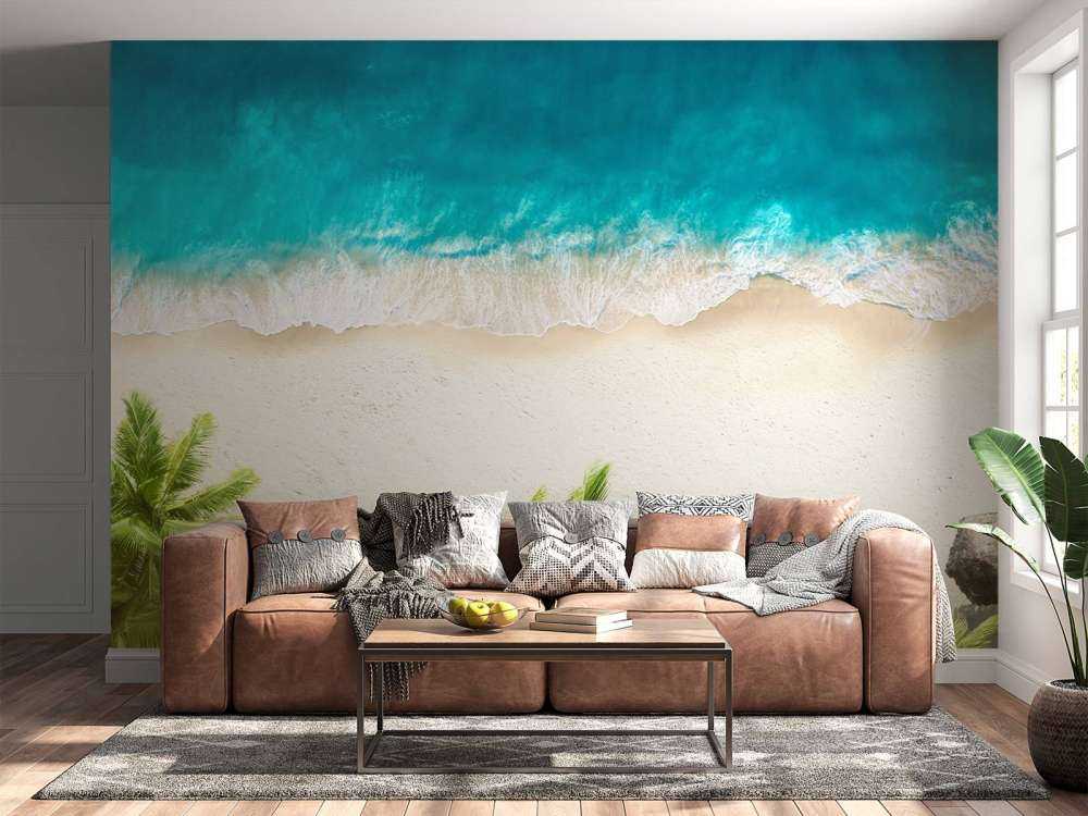 Luftfoto av sandstrand