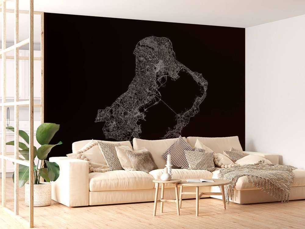 Kart over Tokyo, svart