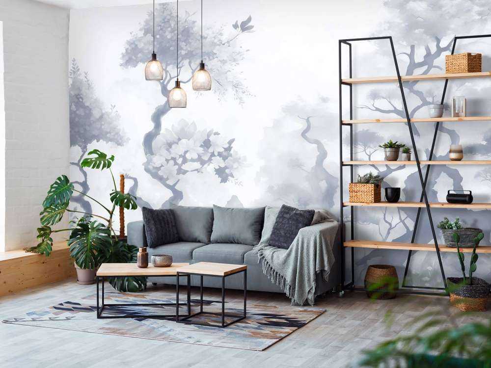 Blommande träd Bruna