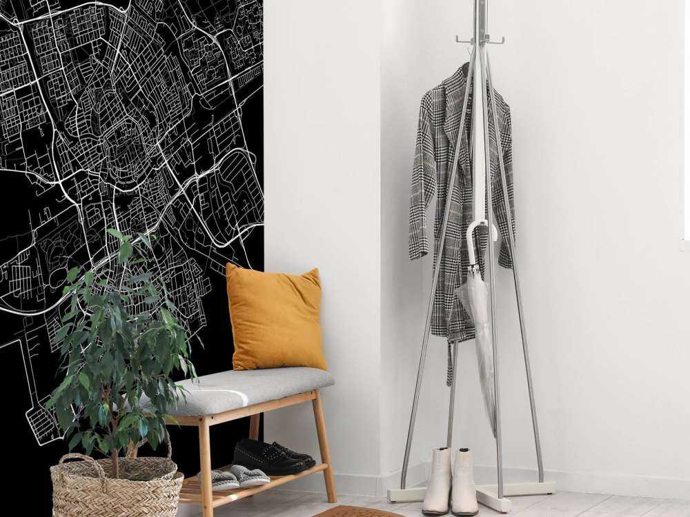 Karta över Grpåingen, svart