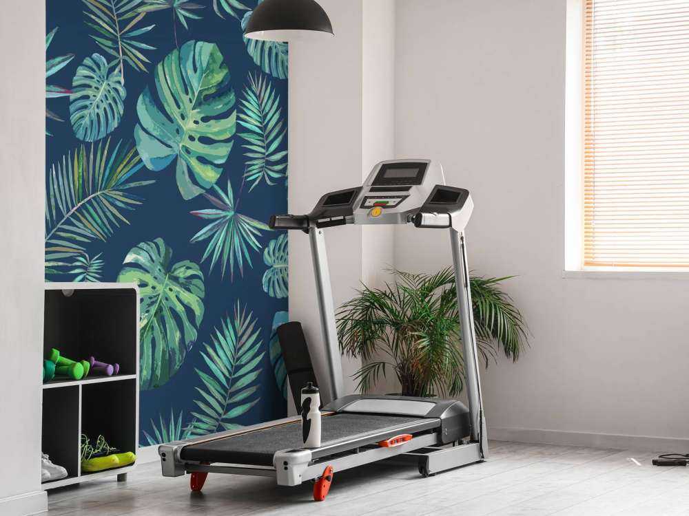 Palmblad och monstera