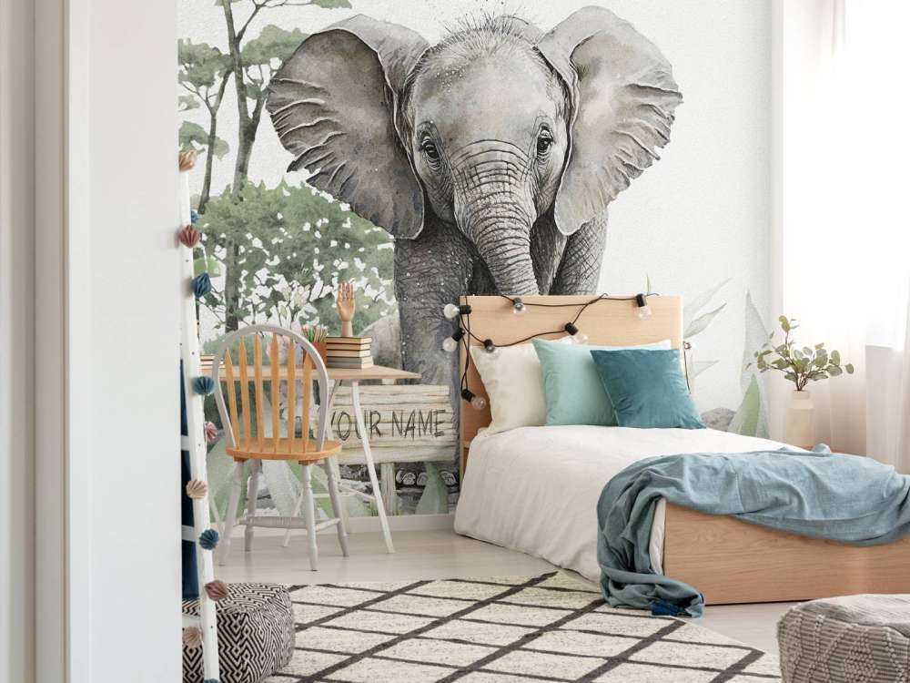 Elefant i djungeln