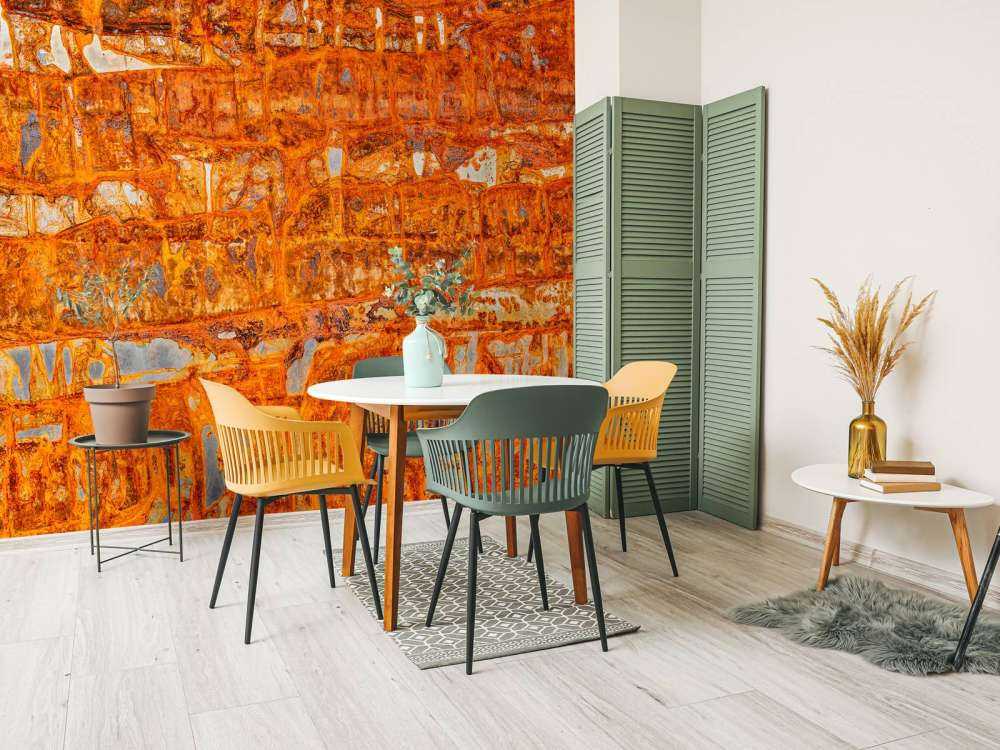 Rostig metallplatta