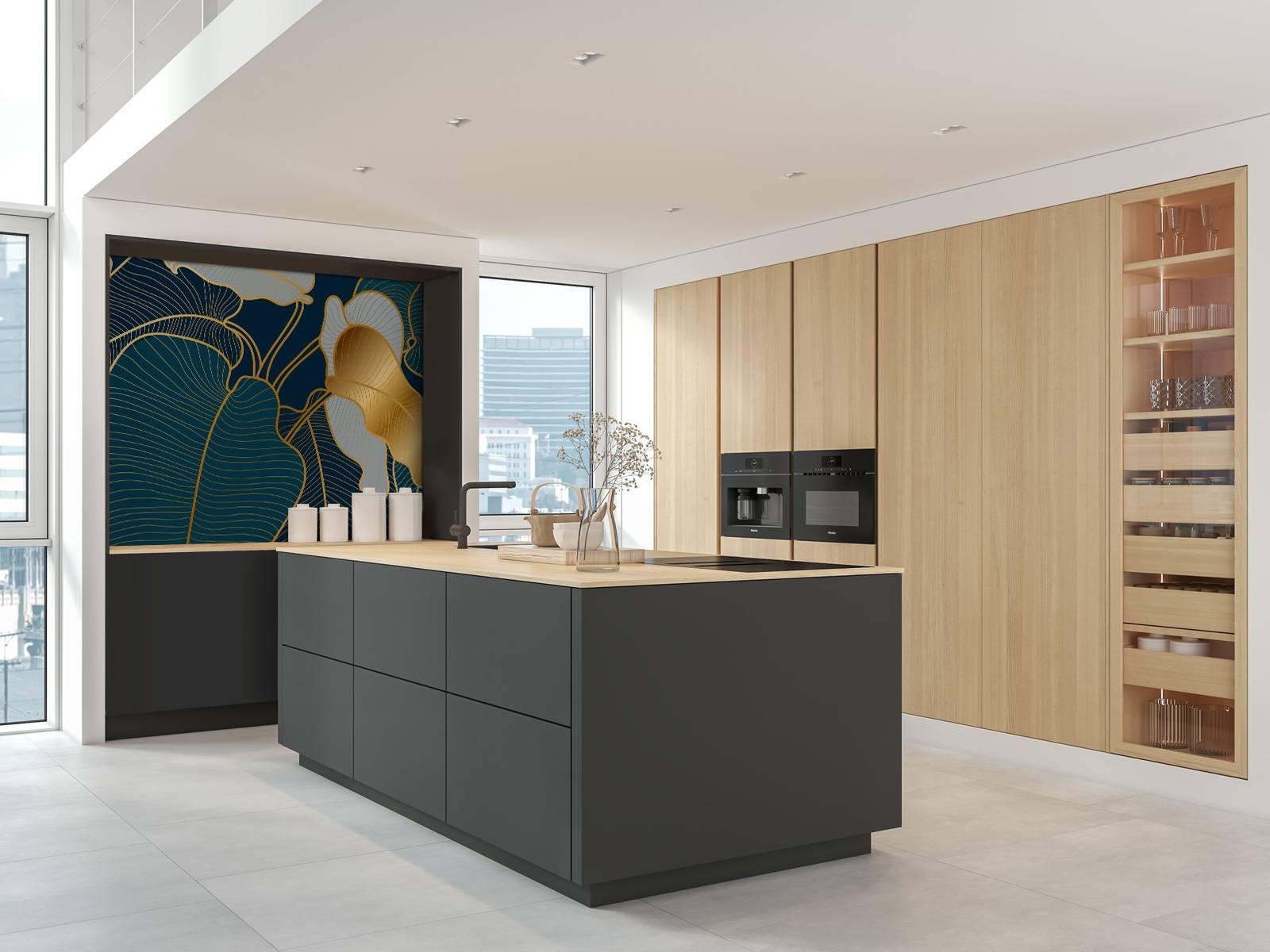 Lyxig guld Art Deco
