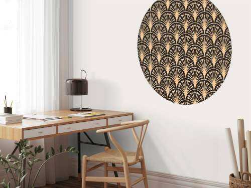 Guld art deco blommor