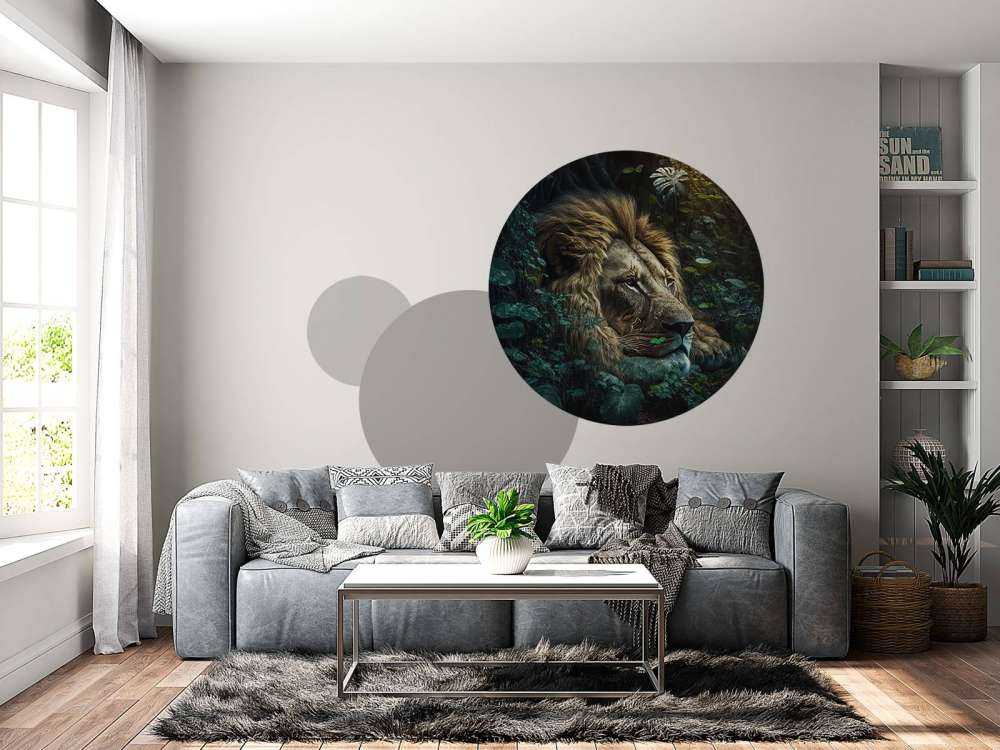 Kung lejon i djungeln