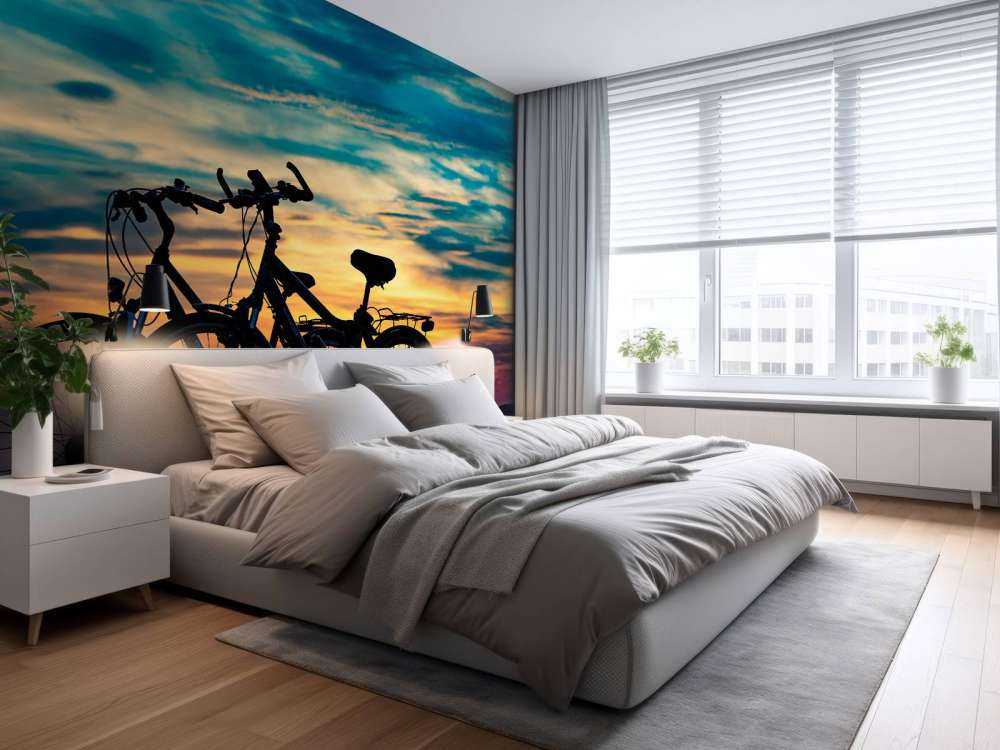 Cykling vid solnedgången