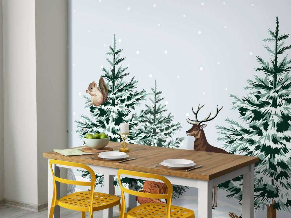 Vinter Skog Invånarnas Glädje