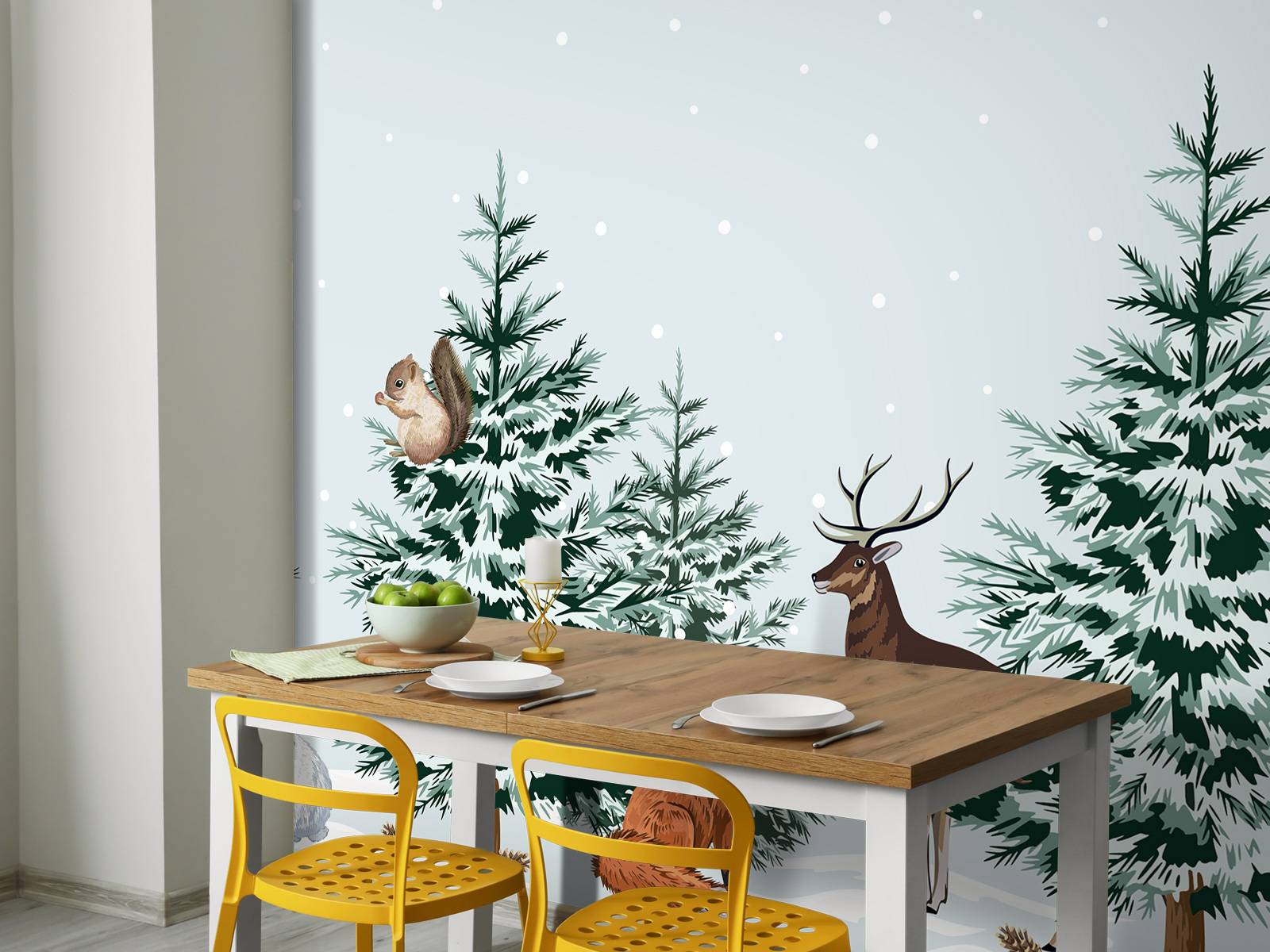 Vinter Skog Invånarnas Glädje