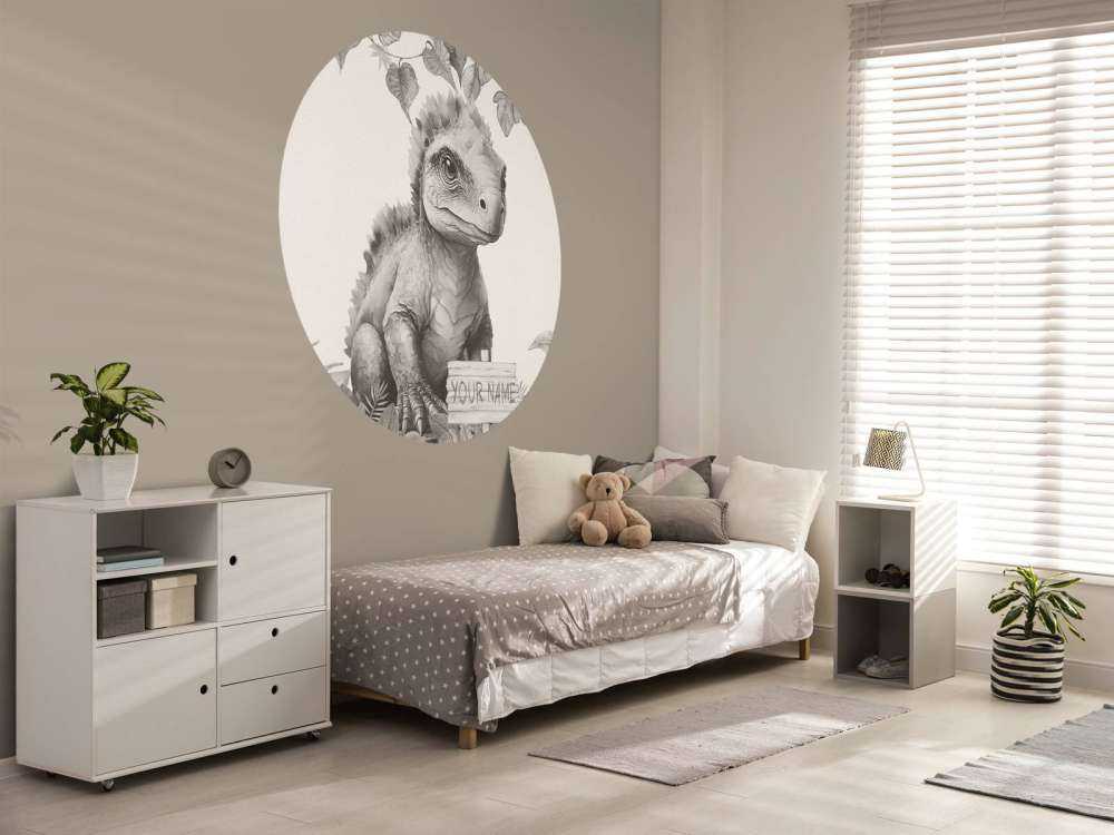 Baby ankylosaurus i den beige djungeln