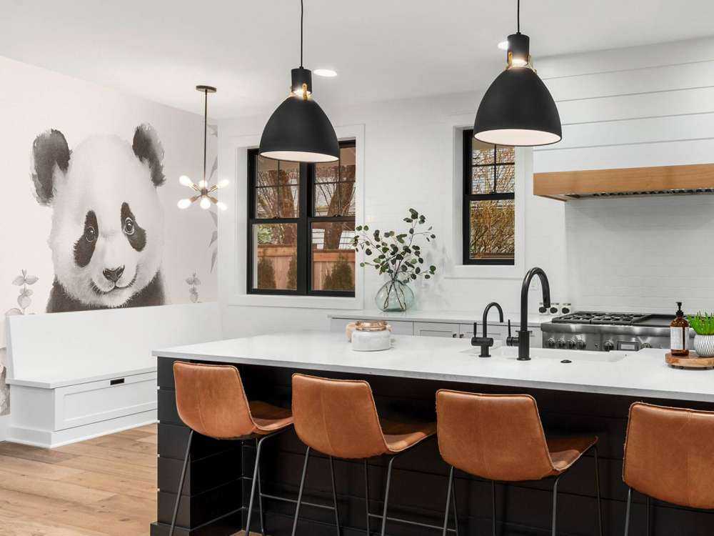 Pandaunge i djungeln beige