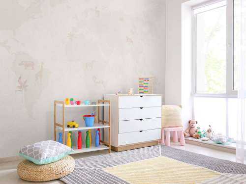 Världskarta skiss taupe