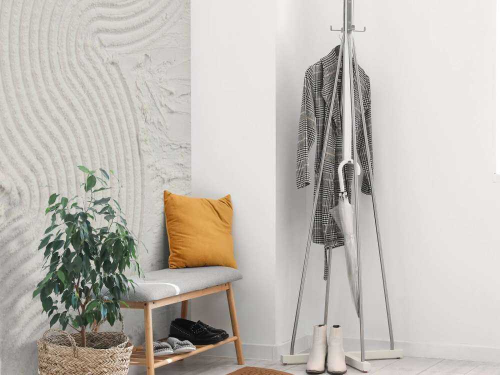 Organiska linjer och strukturer i off white
