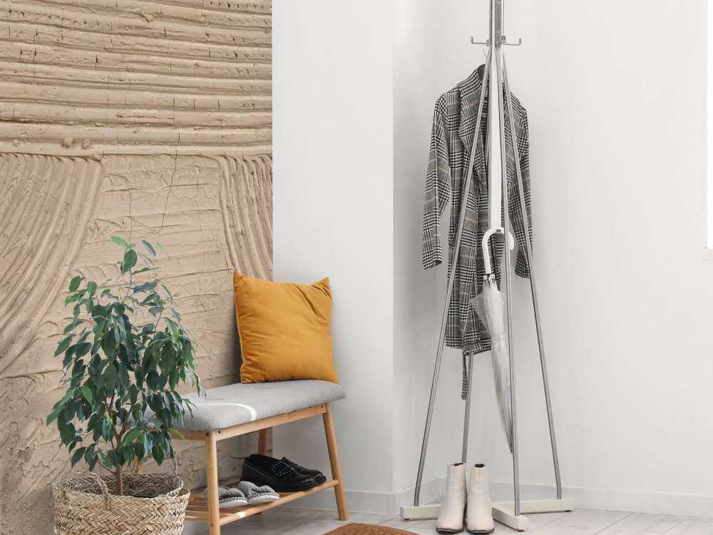 Linjer och strukturer i taupe