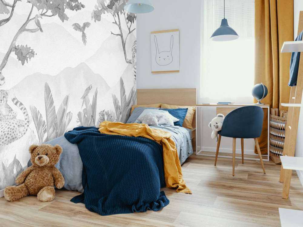 Rovdjur i djungeln grå