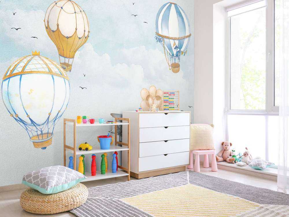 Varmluftsballonger blå