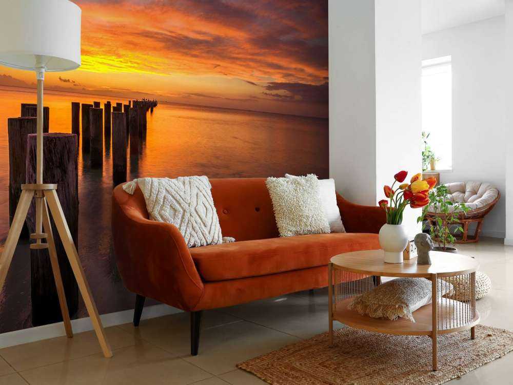 Vågor vid soluppgång