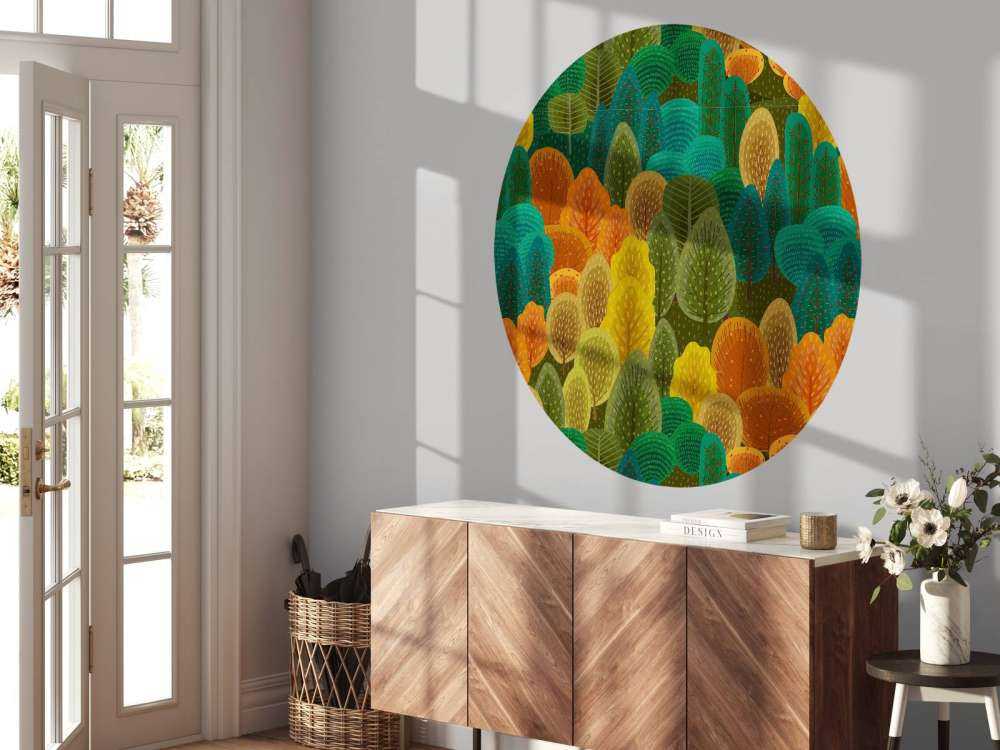 Färgglatt skogsmönster