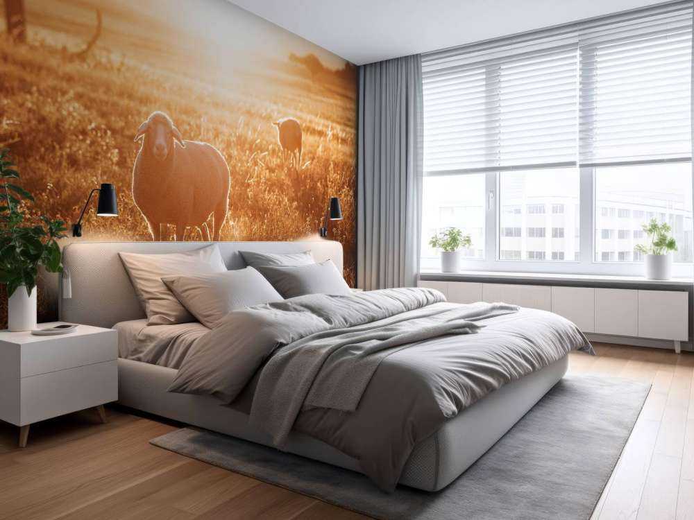 Får i vacker betesmark