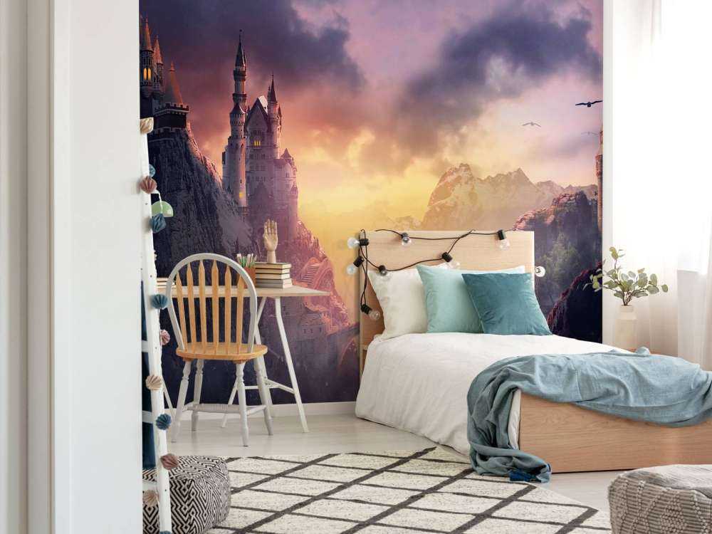 Slottet i solnedgången