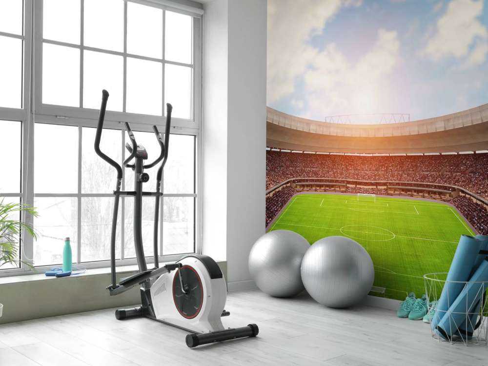 Fylld fotbollsstadion